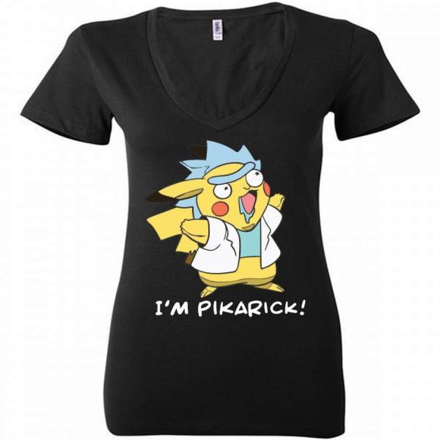 Rick and morty I’m pikarick w Ladies Deep V-Neck