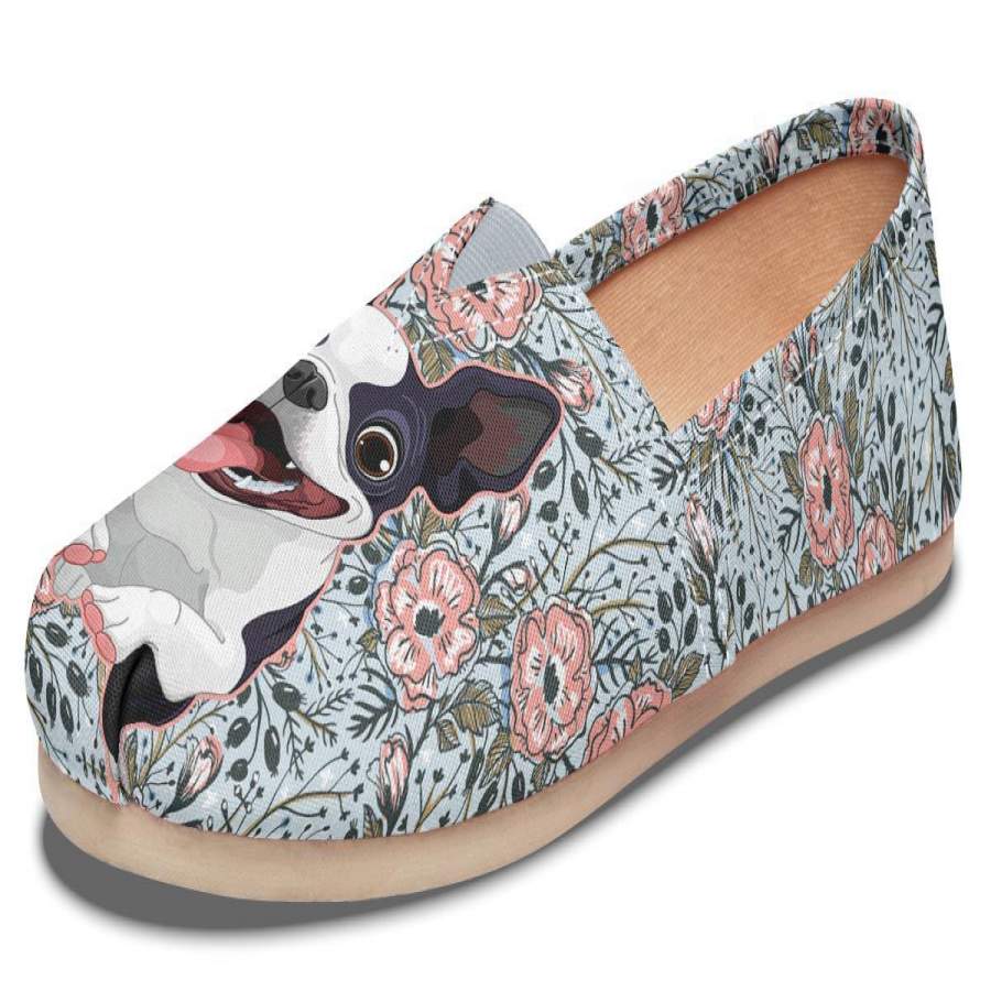 Goofy Boston Terrier Casual Shoes