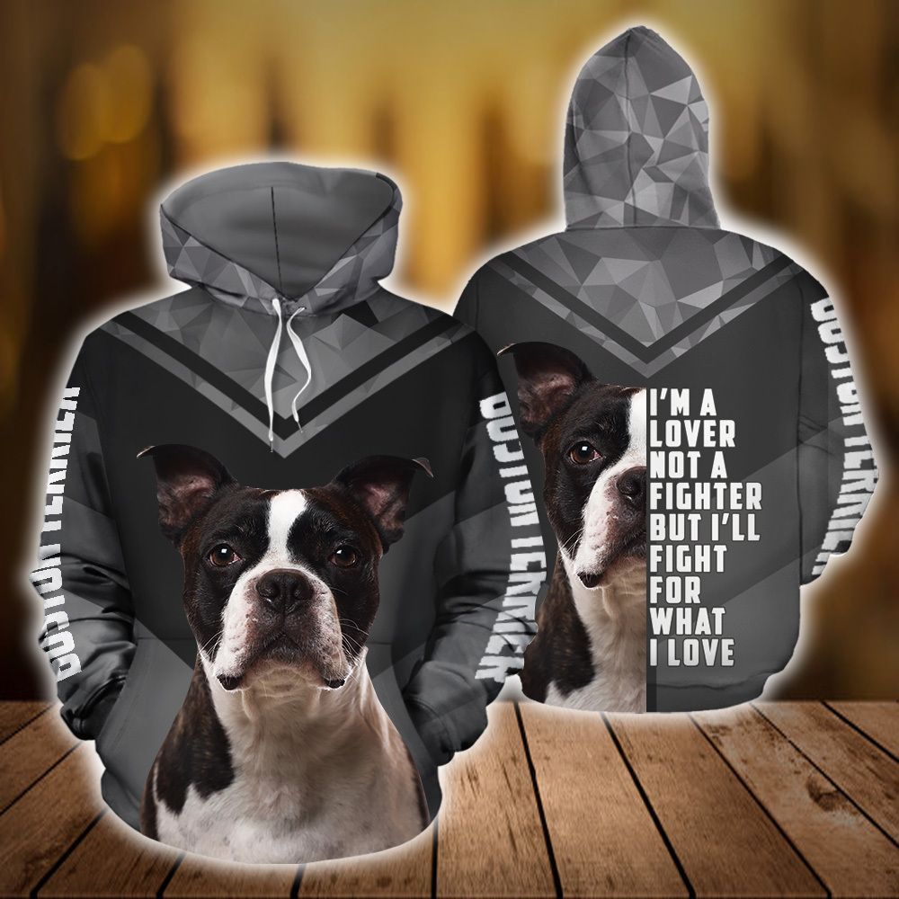 Boston Terrier Dog 3D All Over Printed Hoodie AM150809