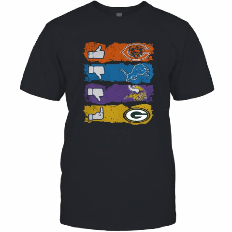 Chicago Bears Minnesota Vikings Detroit Lions and Green Bay Packers shirt T-Shirt