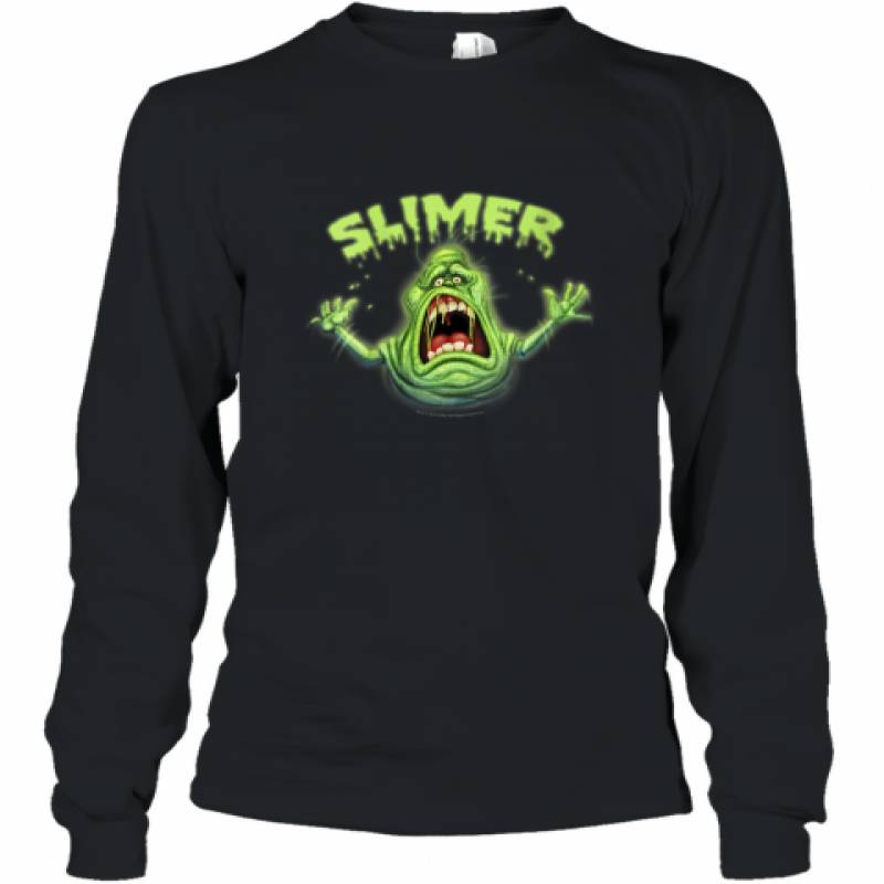 Ghostbusters Slimer Neon Portrait shirt Long Sleeve T-Shirt