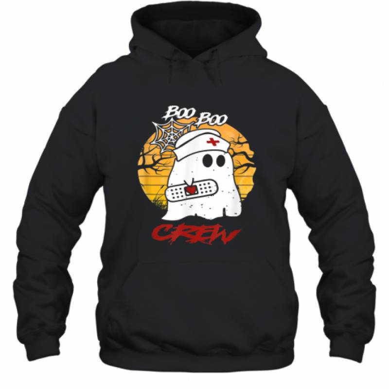 Boo Boo Crew Nurse Ghost Shirt Halloween Costume Hoodie