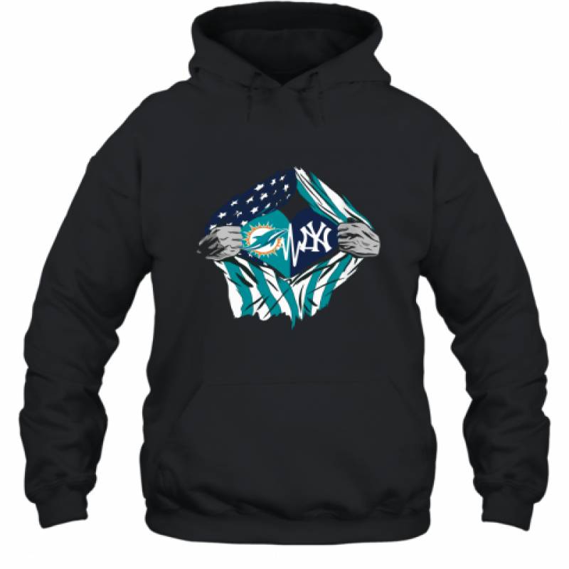 Blood Inside Me Dolphins And Yankees Shirt Hoodie