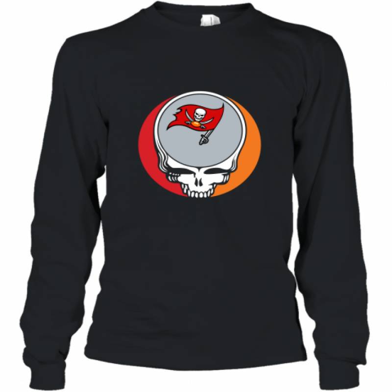 Halloween Skull Funny Football Team Tampa Bay Buccaneers shirt Long Sleeve T-Shirt