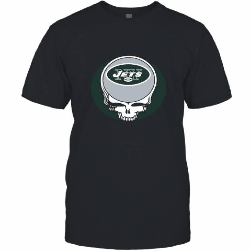 Halloween Skull Funny Football Team New York Jets T-Shirt