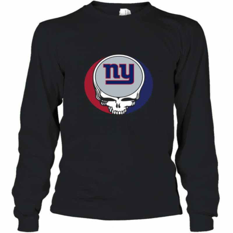 Halloween Skull Funny Football Team New York Giants Long Sleeve T-Shirt