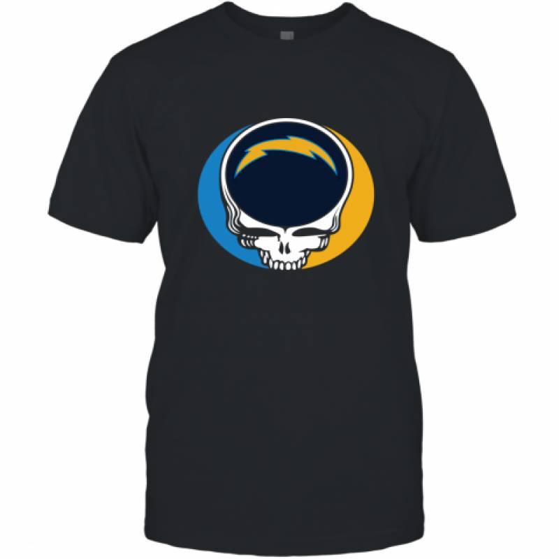 Halloween Skull Funny Football Team Los Angeles Chargers T-Shirt