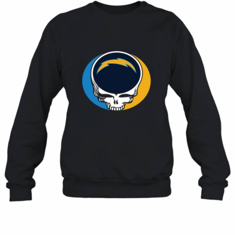 Halloween Skull Funny Football Team Los Angeles Chargers Sweatshirt