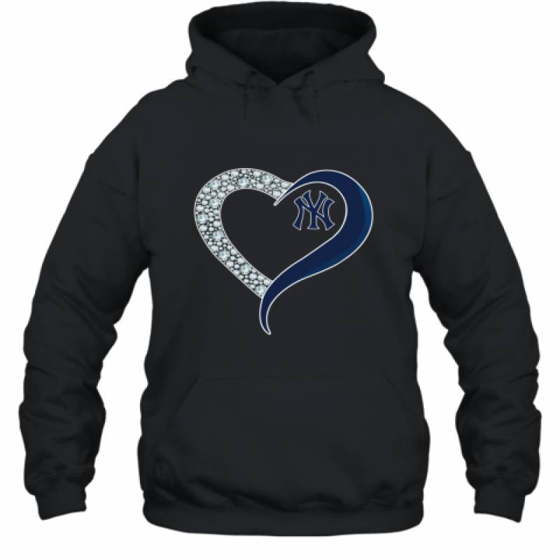 Diamond New York Yankees Heart shirt Hoodie