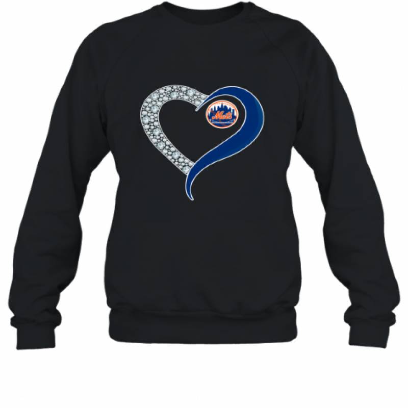 Diamond New York Mets Heart shirt Sweatshirt