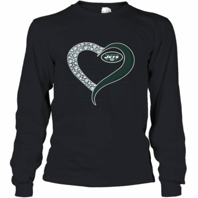 Diamond New York Jets Heart shirt Long Sleeve T-Shirt