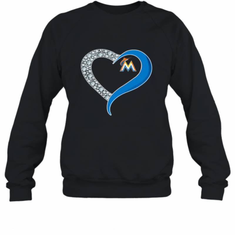 Diamond Miami Marlins Heart shirt Sweatshirt