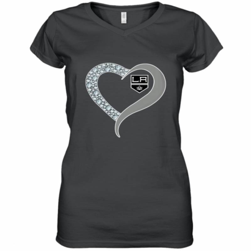 Diamond Los Angeles Kings Heart shirt Women's V-Neck T-Shirt