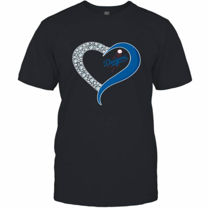 Diamond Los Angeles Dodgers Heart shirt T-Shirt