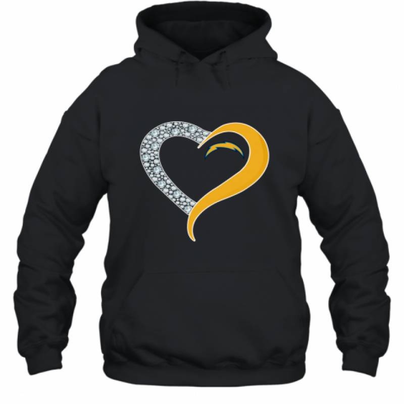 Diamond Los Angeles Chargers Heart shirt Hoodie