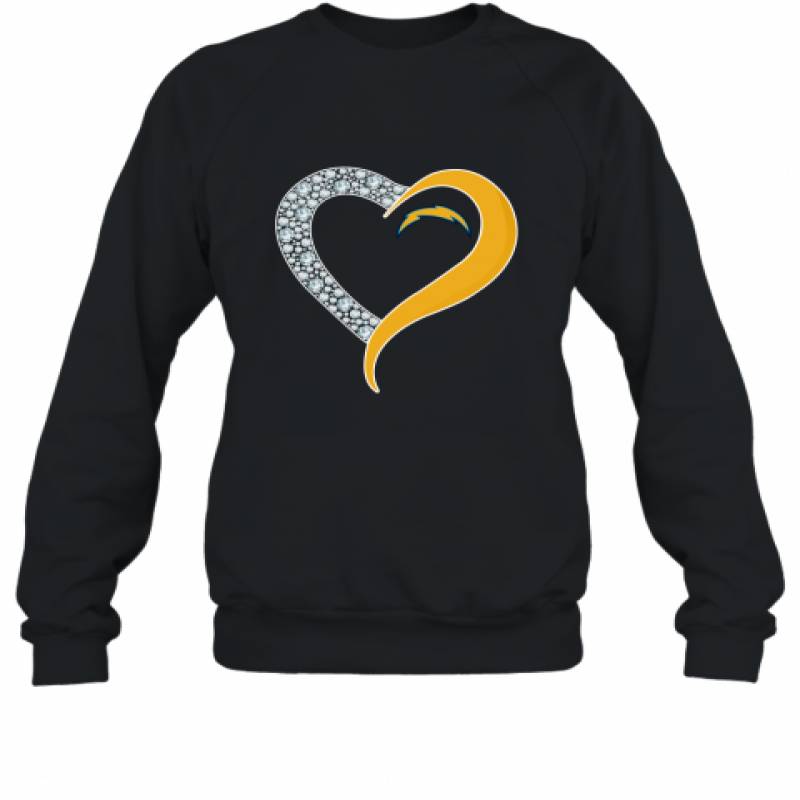 Diamond Los Angeles Chargers Heart shirt Sweatshirt