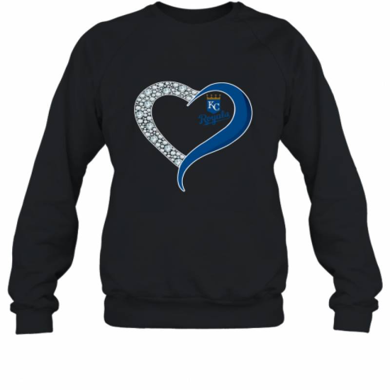 Diamond Kansas City Royals Heart shirt Sweatshirt