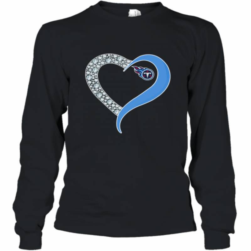 Diamond Tennessee Titans Heart shirt Long Sleeve T-Shirt