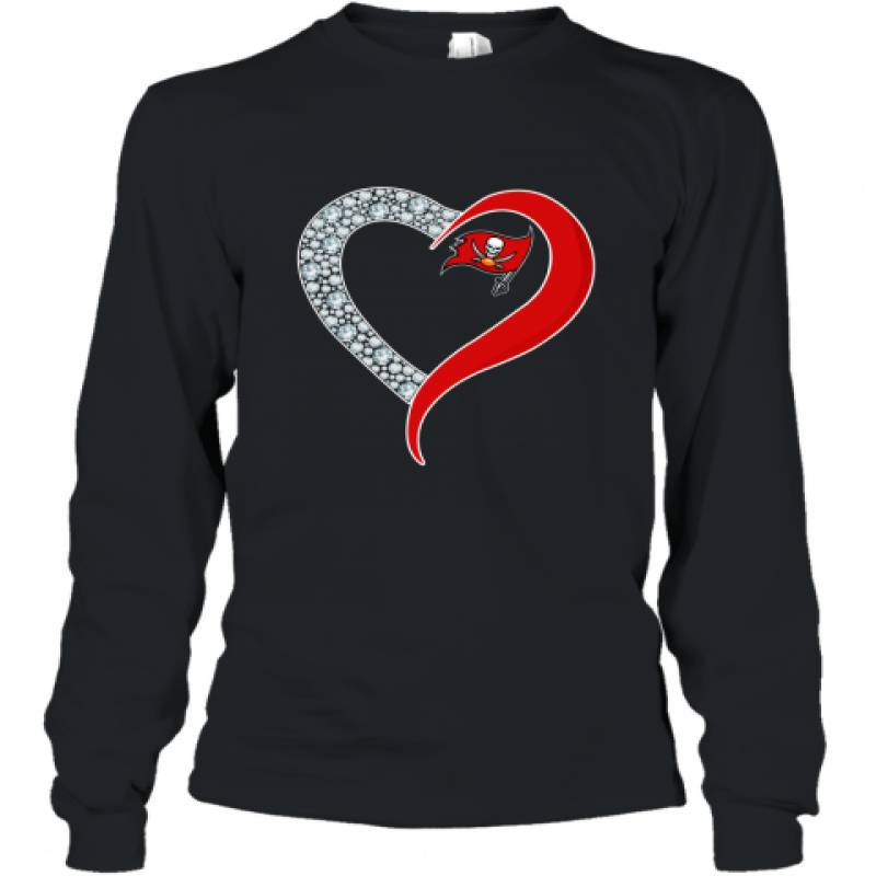 Diamond Tampa Bay Buccaneers Heart shirt Long Sleeve T-Shirt