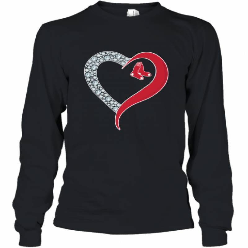 Diamond Boston Red Sox Heart shirt Long Sleeve T-Shirt