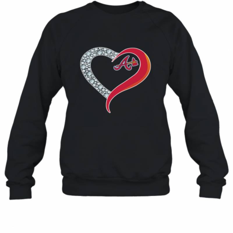 Diamond Atlanta Braves Heart shirt Sweatshirt