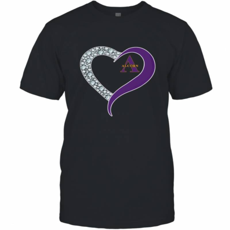 Diamond Alcorn State Braves Heart shirt T-Shirt