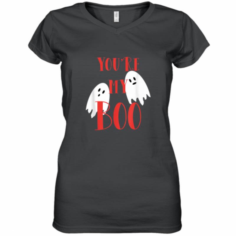 Cute Halloween Ghost, You're My Boo Women's V-Neck T-Shirt