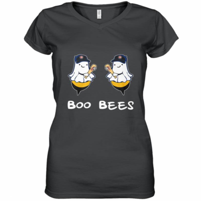 Ghost Boo Bees Chicago Cubs shirt Women's V-Neck T-Shirt