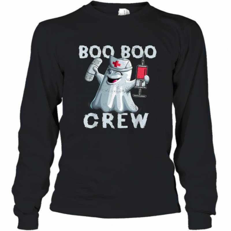 Boo Boo Crew Funny Nurse Ghost Halloween shirt Long Sleeve T-Shirt