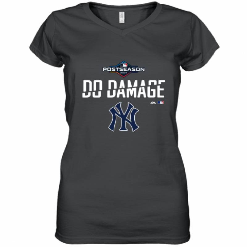 Do Damage New York Yankees Postseason 2019 Shirt Women's V-Neck T-Shirt