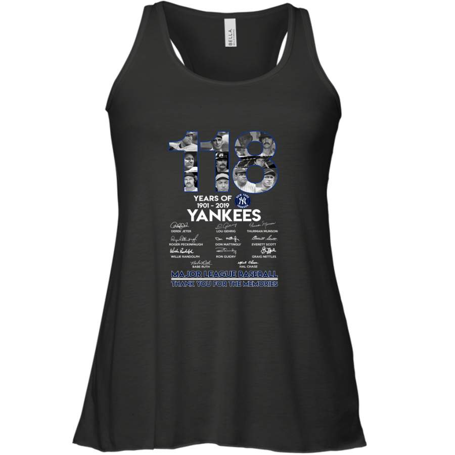 118 Years Of New York Yankees Thank You For The Memories Shirt Racerback Tank