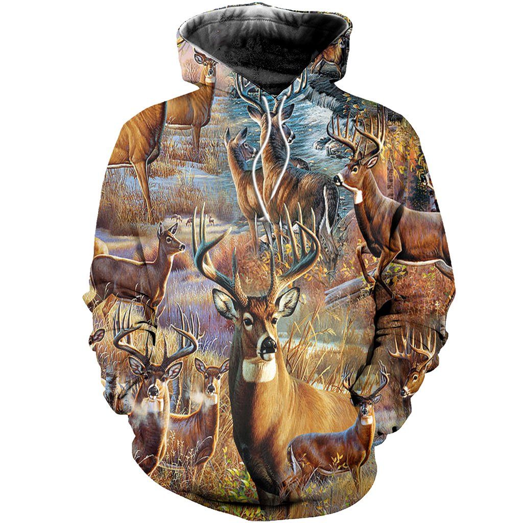 Deer Collage Hunting 3D Hoodie 07057