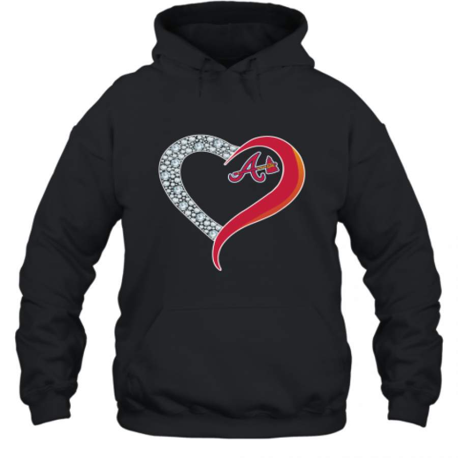 Diamond Atlanta Braves Heart shirt Hoodie