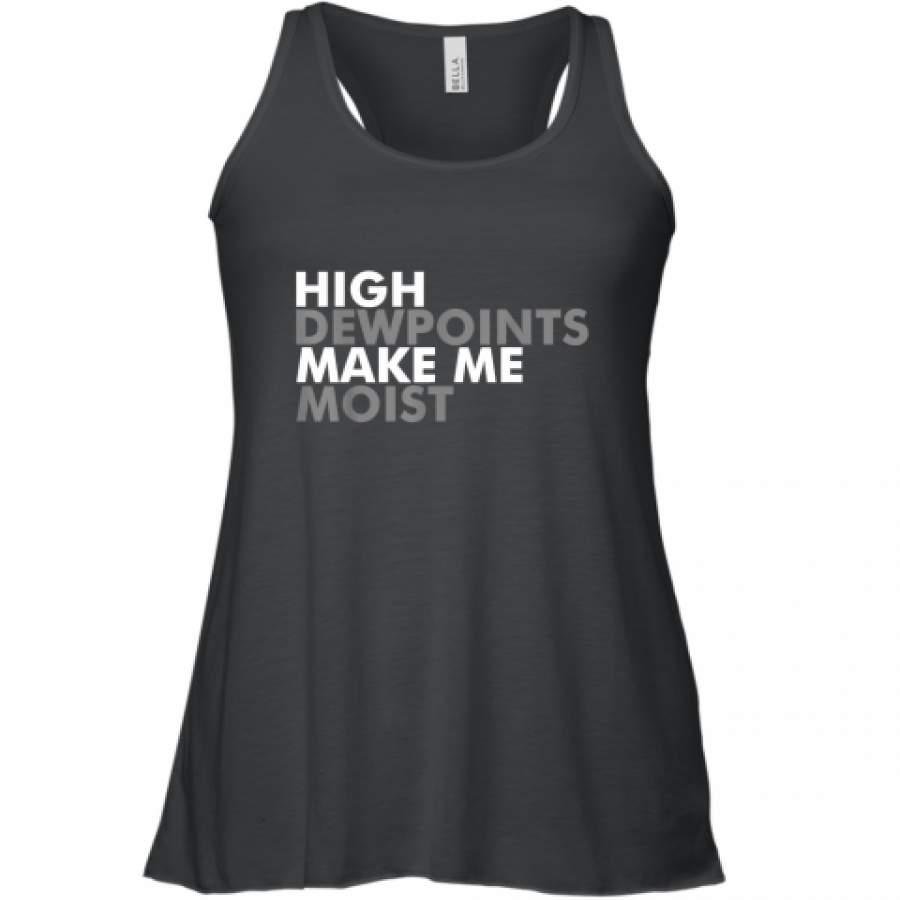 High Dewpoints Make Me Moist Funny Tee Racerback Tank