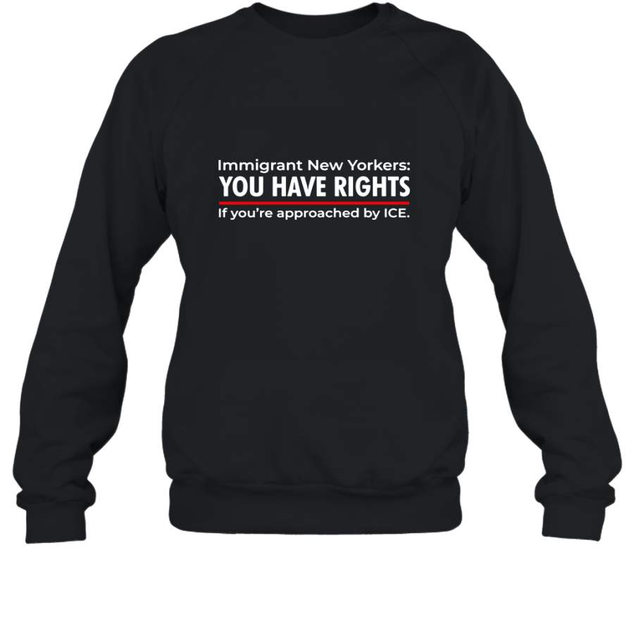 Immigrant New Yorkers you have rights if you’re approached by ice shirt Sweatshirt