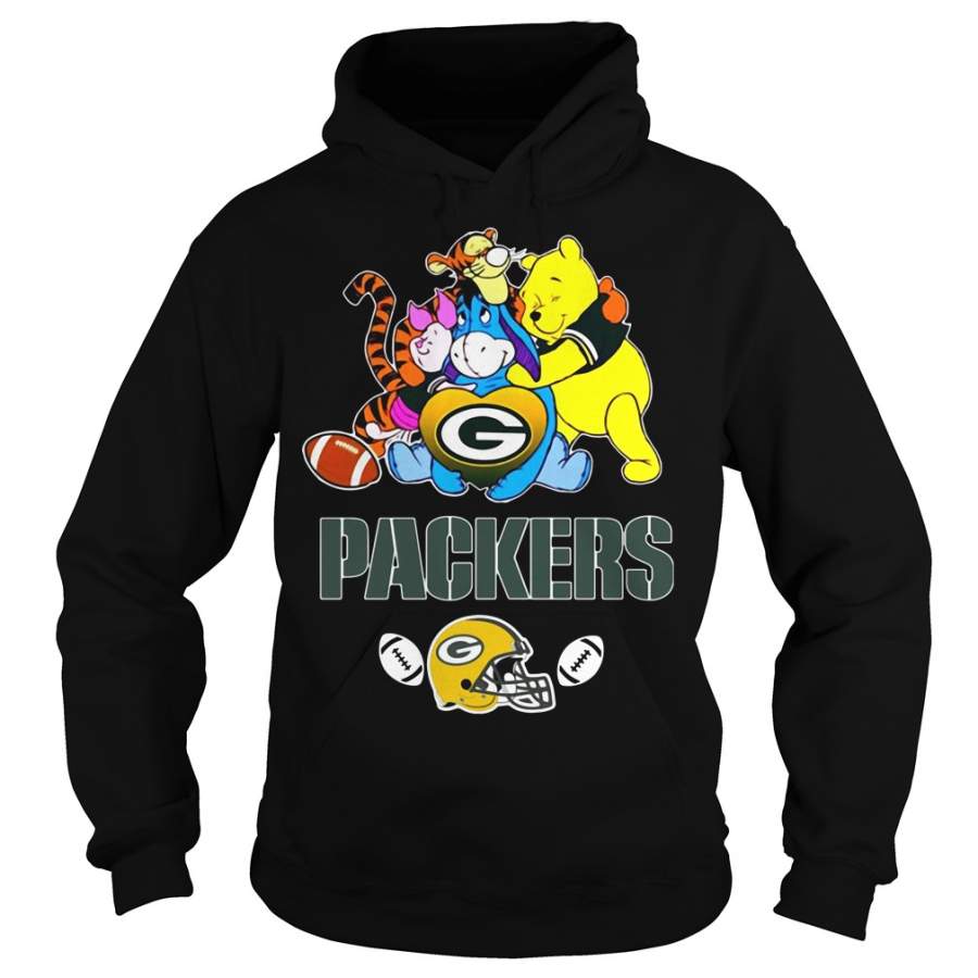 Green Bay Packers Pooh And Friends Hoodie