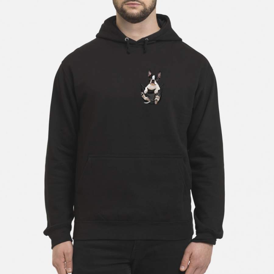 Boston terrier pocket Hoodie