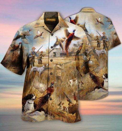 Get Now Pheasant Hunting Hawaiian Aloha Shirts V