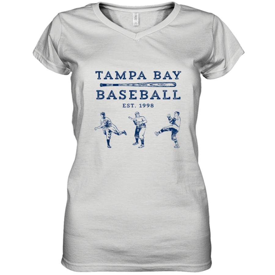 Classic Tampa Bay Baseball Fan Retro Vintage shirt Women’s V-Neck T-Shirt