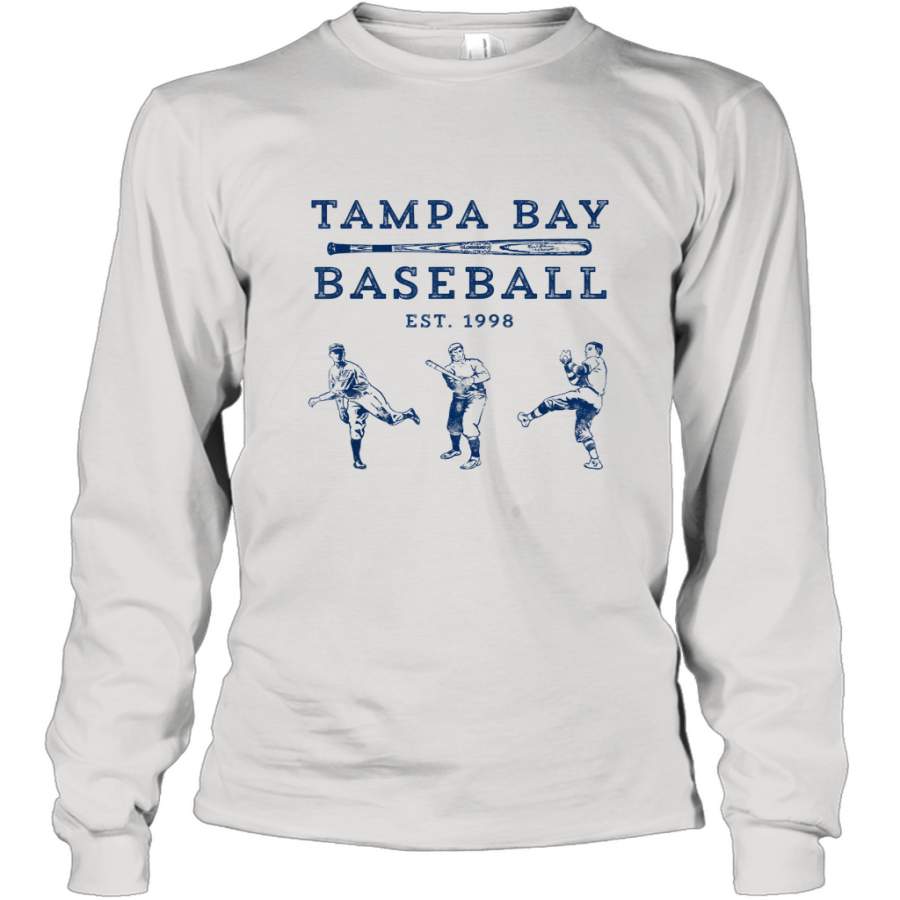 Classic Tampa Bay Baseball Fan Retro Vintage shirt Long Sleeve T-Shirt