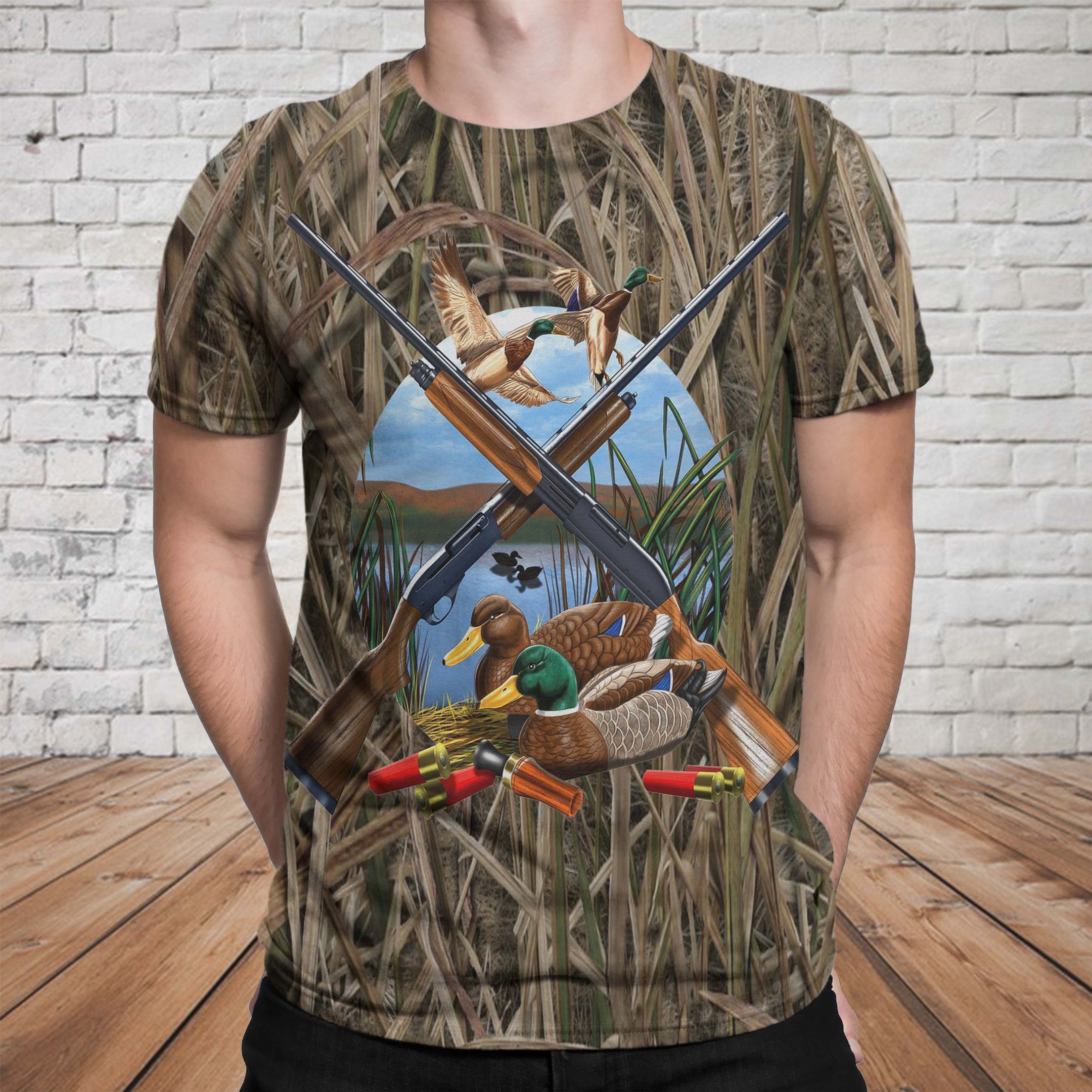 Duck Hunting Waterfowl 3D T-Shirt 07022