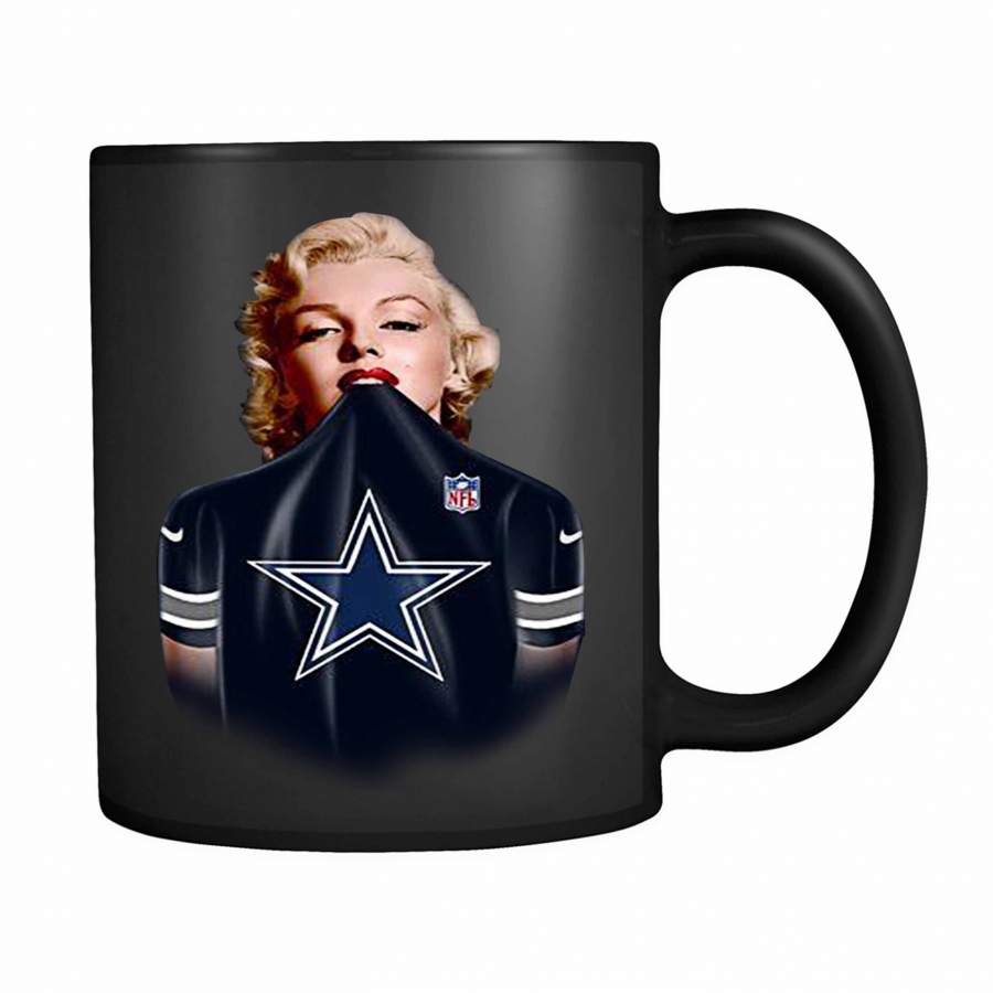 Marilyn Monroe Dallas Cowboys Jersey Blue 11oz Mug