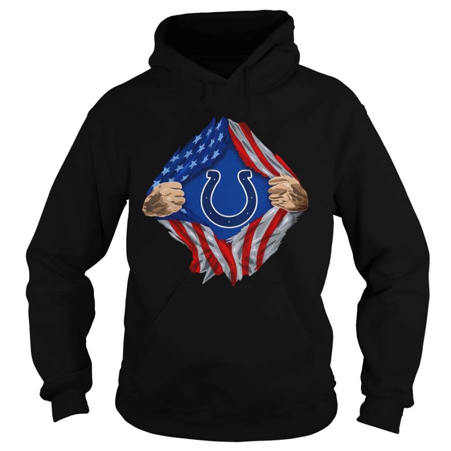 Indianapolis Colts torn American flag Hoodie