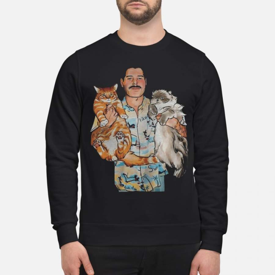 Freddie Mercury Hug Cats Sweatshirt