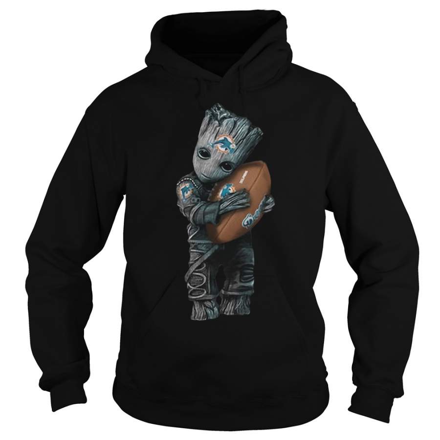 Groot hug Miami Dolphins Hoodie