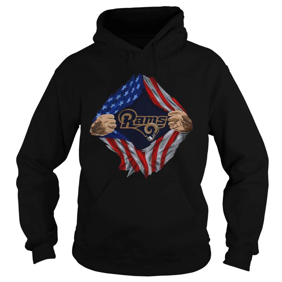 Los Angeles Rams torn American flag Hoodie