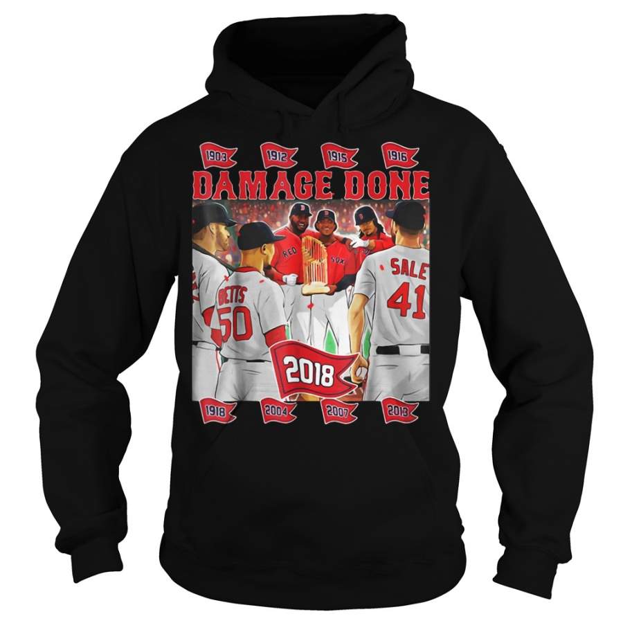 Boston Red Sox damage done 2018 Hoodie