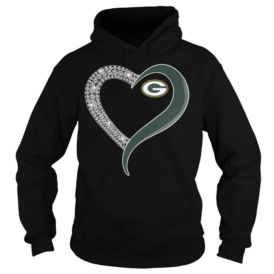 Diamond Green Bay Packers Heart – Hoodie