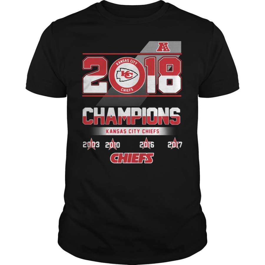 2018 AFC West Division Champions Kansas City Chiefs T-Shirt