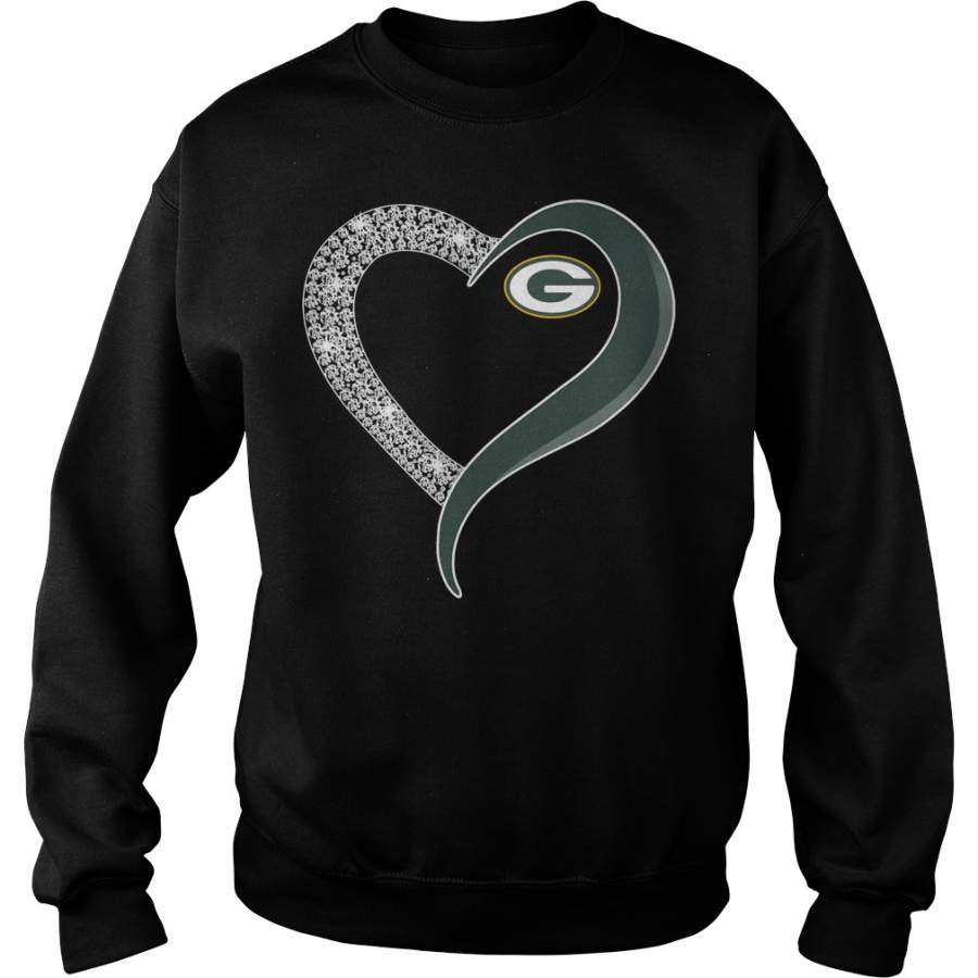 Diamond Green Bay Packers Heart – Sweatshirt